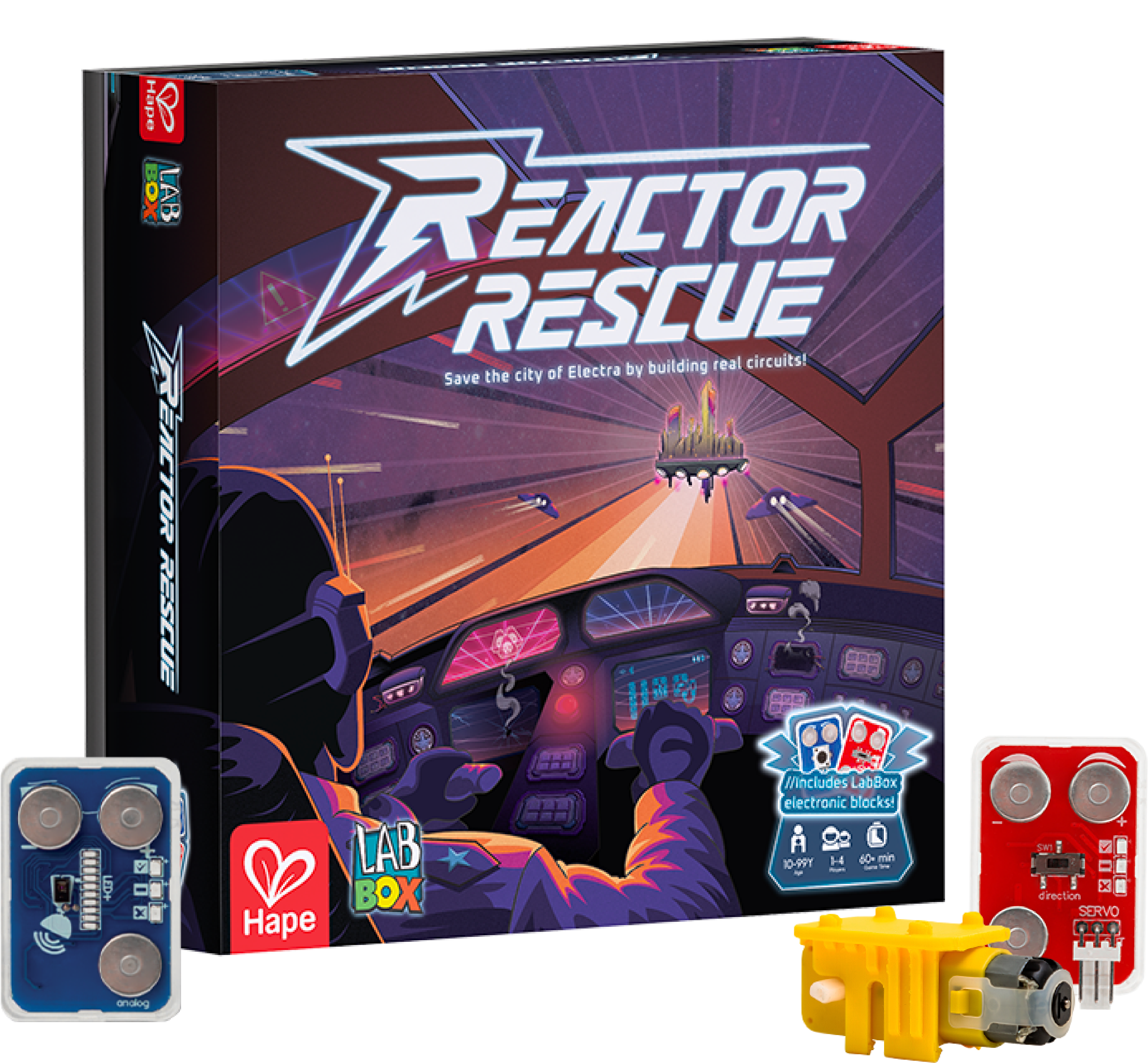 Reactor Rescue box with electronic components